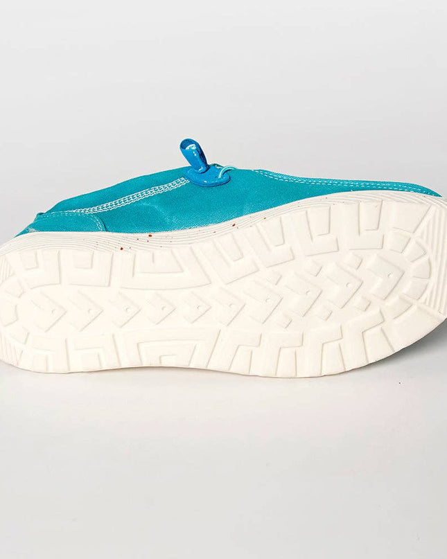 LC-ADFT133TR8 Women's Turquoise Canvas Tooled Leather Loafers - American Darling Western Inlay Slip-Ons