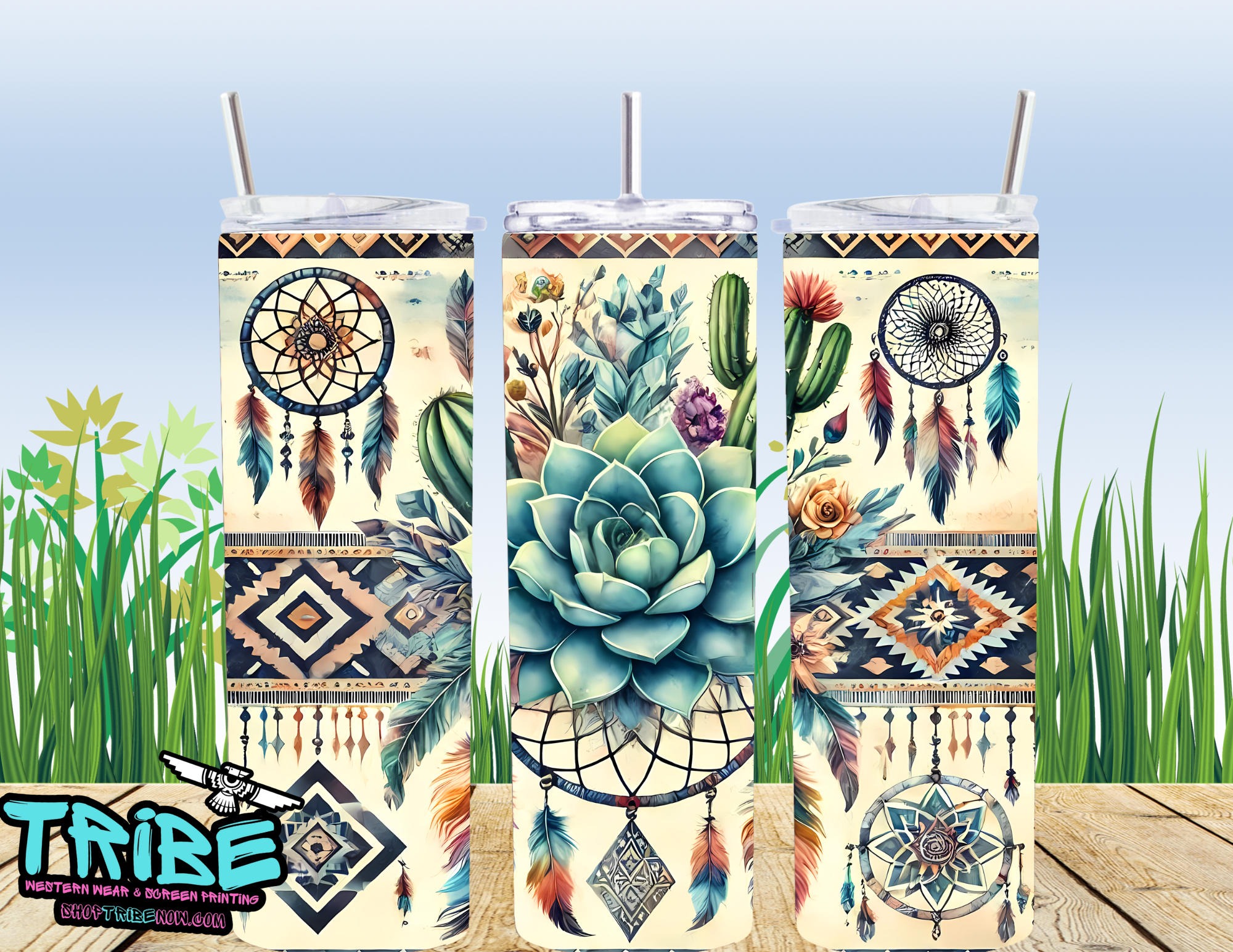 20 Oz Sublimation Tumbler with straw