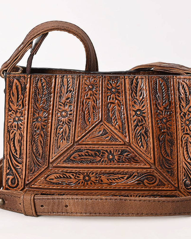 1609 Crossbody Hand Tooled Genuine Western Leather Women Bag