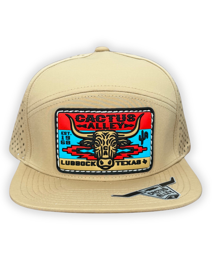 "Pendelton" - CA 7 Panel Khaki/Laser Holes, Snapback Cap