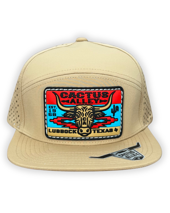 "Pendelton" - CA 7 Panel Khaki/Laser Holes, Snapback Cap
