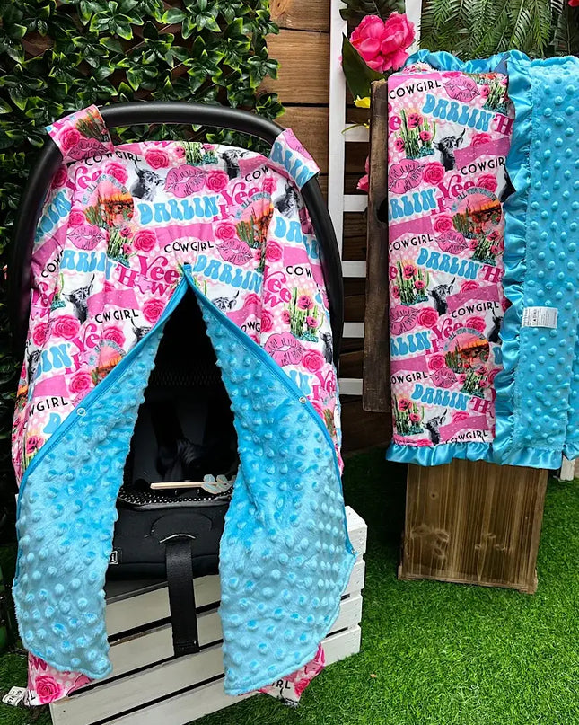 DARLIN, YEEHAW MULTI-PRINTED CAR SEAT COVER.ZYTG25153027 M