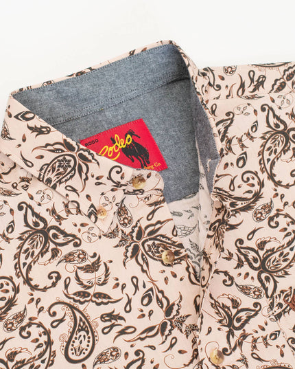 MEN'S 100% COTTON POPLIN PRINT SHIRTS-PS300L-3009