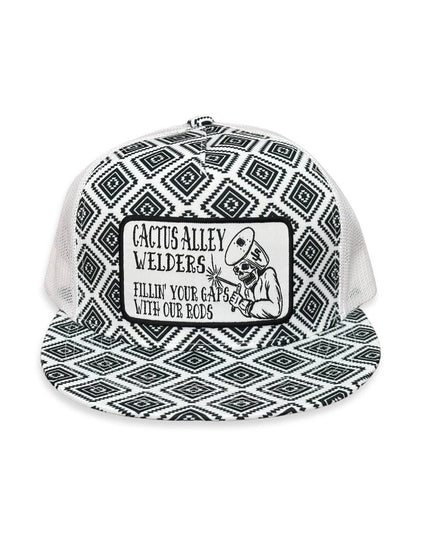 "Welder" - CA Black/White Aztec, Snapback Cap (2025)