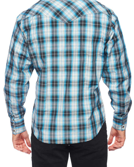 RODEO CLOTHING MEN'S PLAID LONG SLEEVE SNAP PS400l-Sept