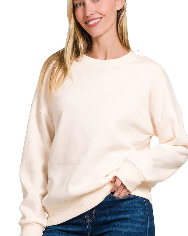 `Basic Casual Sweatshirts Zenana