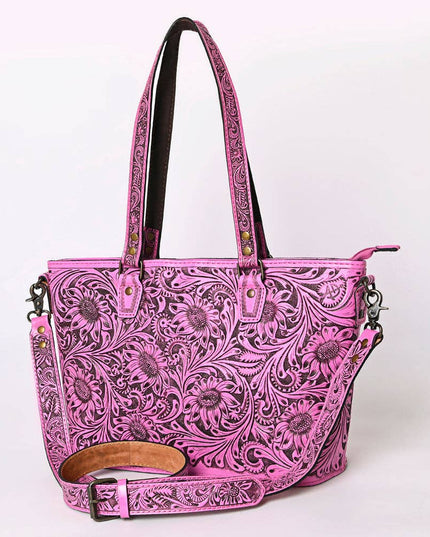 ADBG1141B Tote Hand Tooled Genuine Western Leather Women Bag