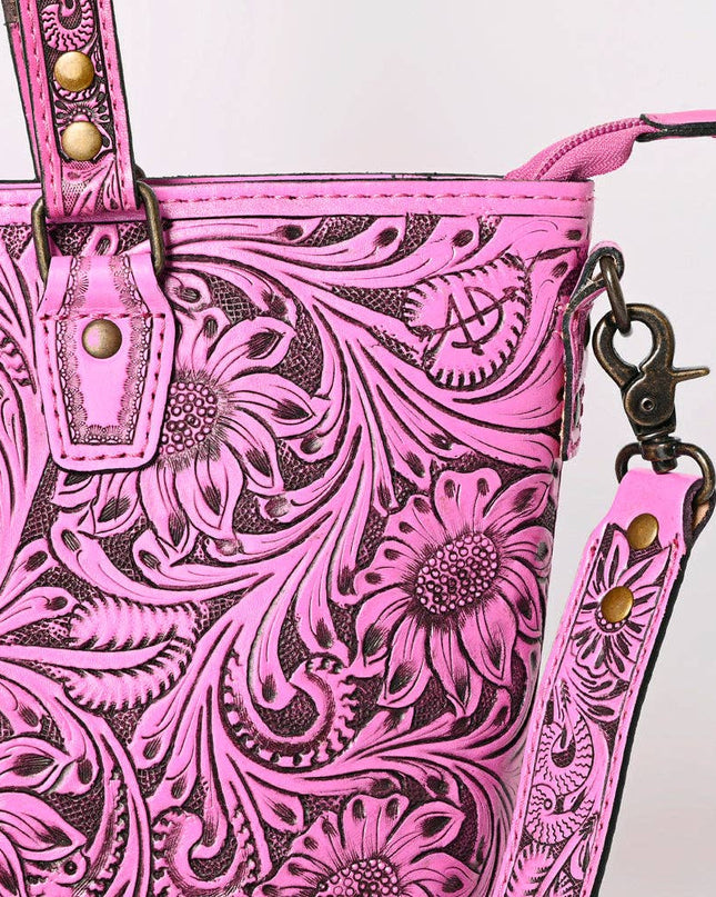 ADBG1141B Tote Hand Tooled Genuine Western Leather Women Bag