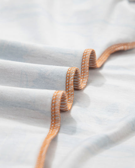 White Desert Sand Print Short Sleeve Knit Top
