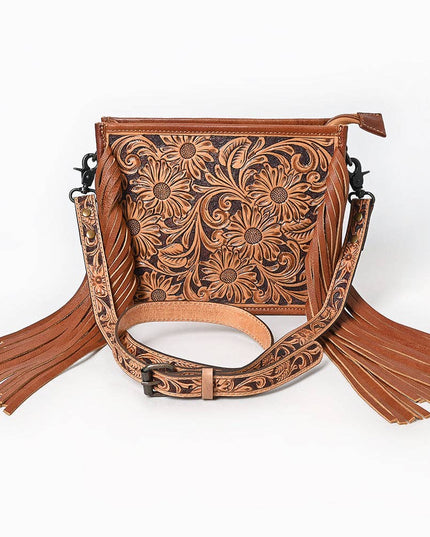 ADBG323 American Darling Hand Tooled Leather Messenger Bag