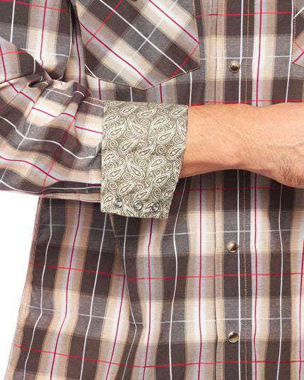 RODEO CLOTHING MEN'S PLAID LONG SLEEVE SNAP PS400l-Sept