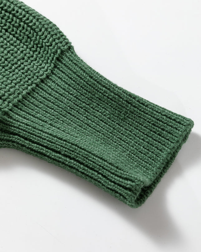 Mist Green Solid Lantern Sleeve Empire Waist Short Sweater Dress