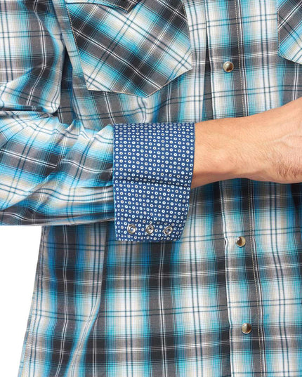 RODEO CLOTHING MEN'S PLAID LONG SLEEVE SNAP PS400l-Sept