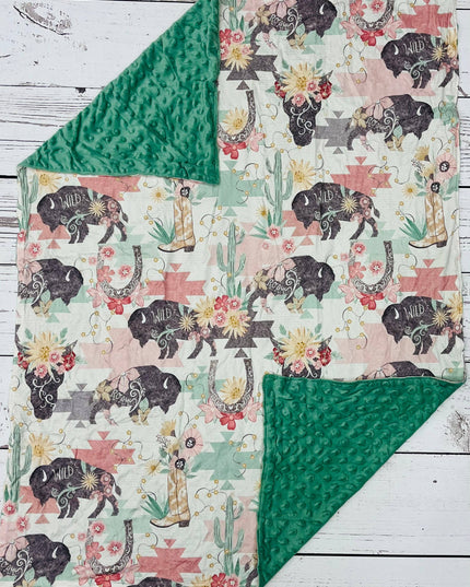 Baby Wild Cows Cactus Blanket