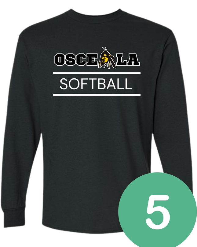 Multiple Designs Available - Osceola Softball Long sleeve T Shirt