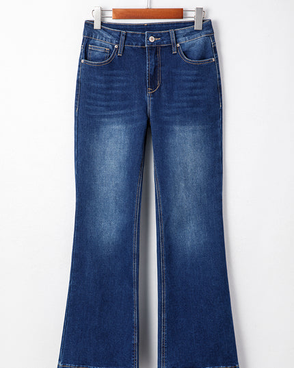 Sail Blue Western Stitch Patched Pocket Bootcut Jeans