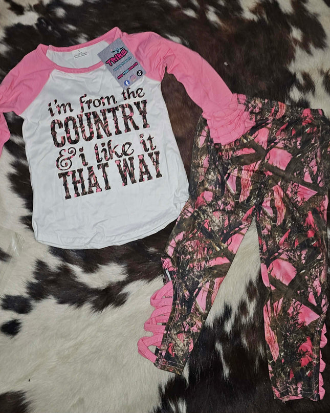 Western I'm from the country and I Like it that way pants and shirt