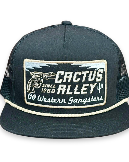 "OG Gangster" - CA 6006 Black/ Black Mesh/ Gold Rope, Snapback Cap (2025)