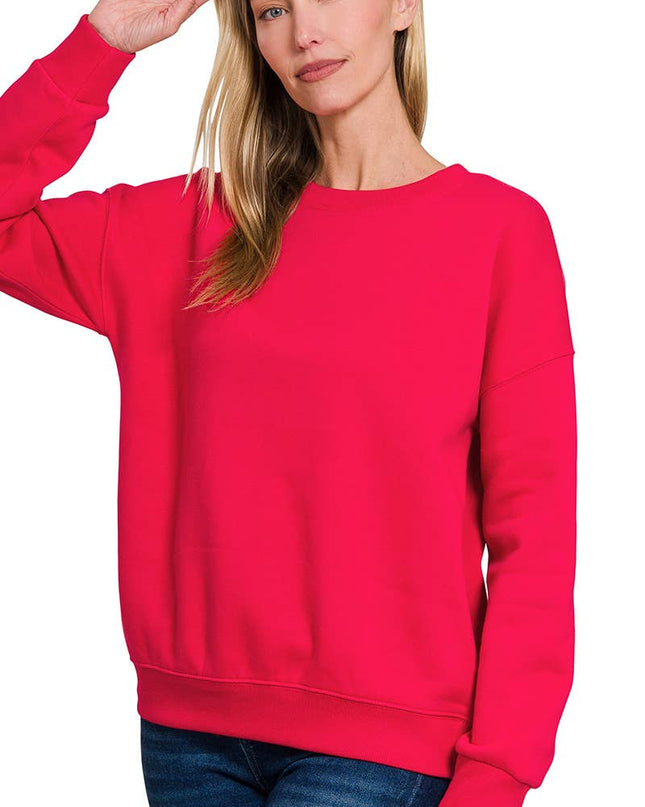 `Basic Casual Sweatshirts Zenana