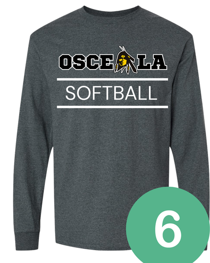 Multiple Designs Available - Osceola Softball Long sleeve T Shirt