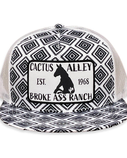 "Donkey" - CA Black/White Aztec, Snapback Cap (WESA JAN 2024)