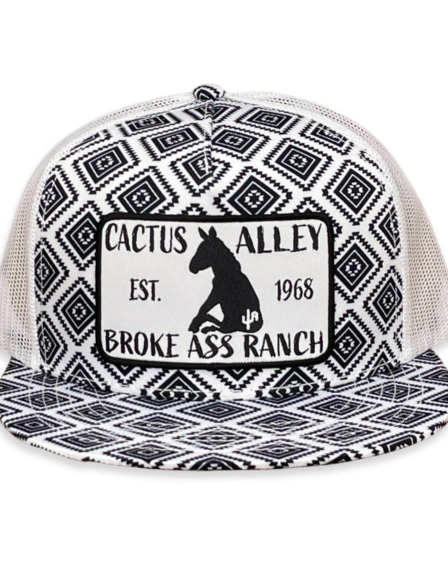 "Donkey" - CA Black/White Aztec, Snapback Cap (WESA JAN 2024)