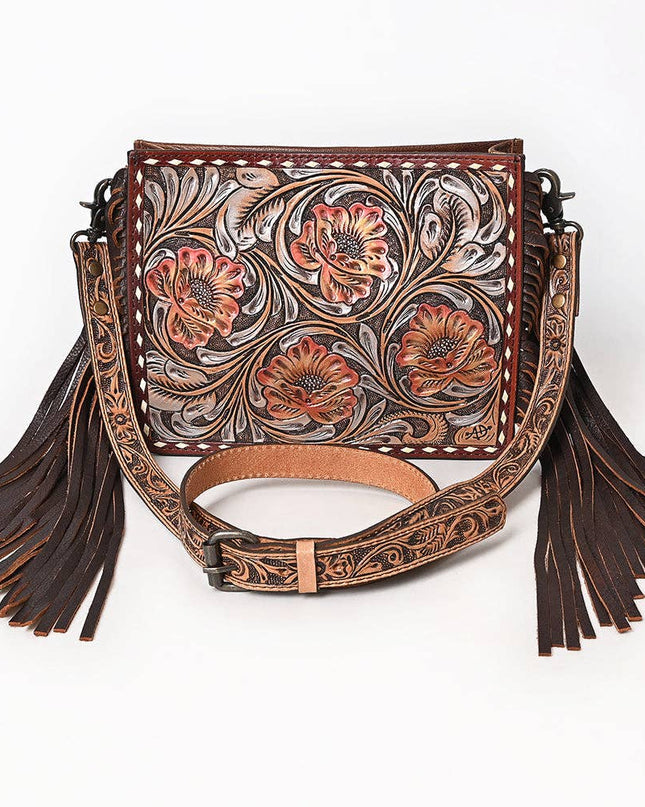 ADBG323 American Darling Hand Tooled Leather Messenger Bag