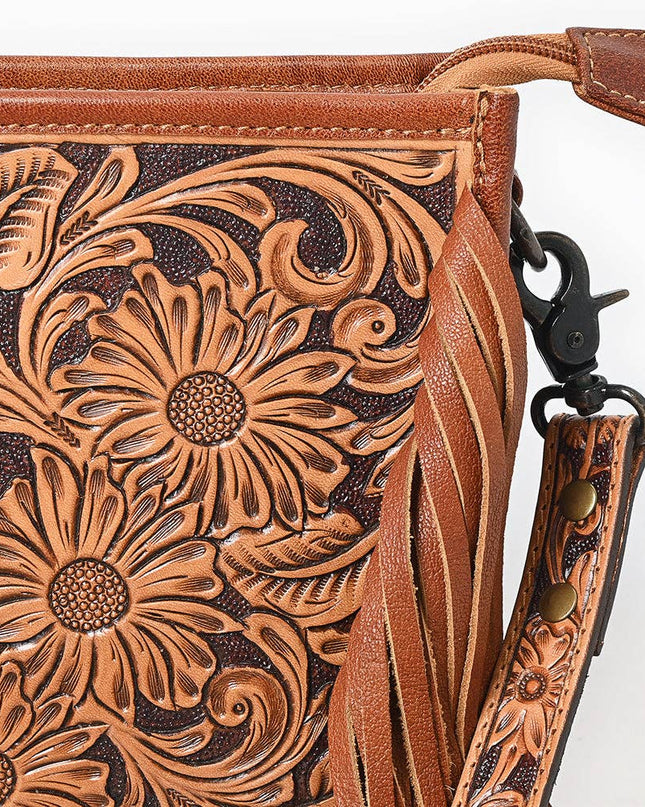 ADBG323 American Darling Hand Tooled Leather Messenger Bag