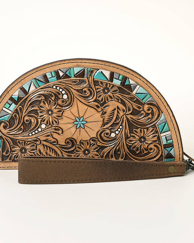 ADBG1433A Taco Hand Tooled Genuine Western Leather Women Bag