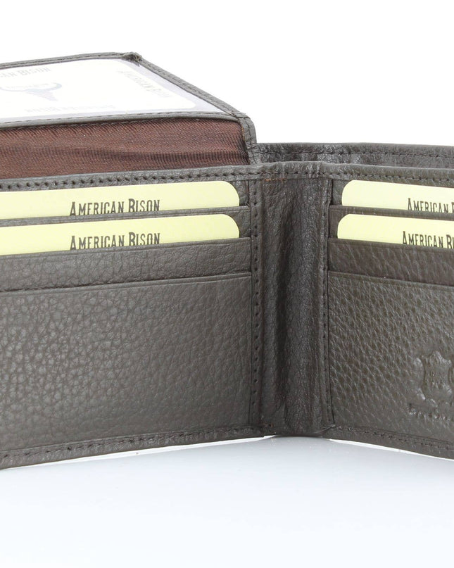 Mixed Media Bifold Rodeo Wallet with Medallion AB1915