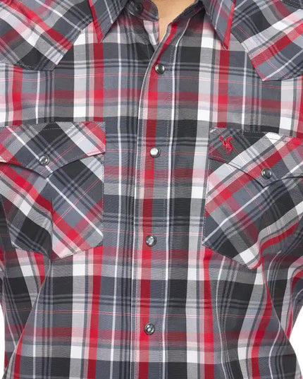 RODEO CLOTHING MEN'S PLAID SHORT SLEEVE SNAP Ps400s-Sept