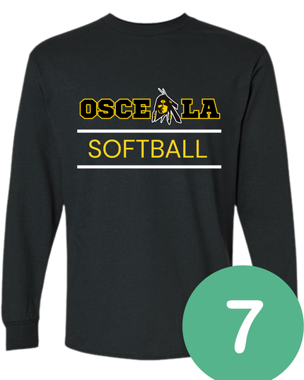 Multiple Designs Available - Osceola Softball Long sleeve T Shirt