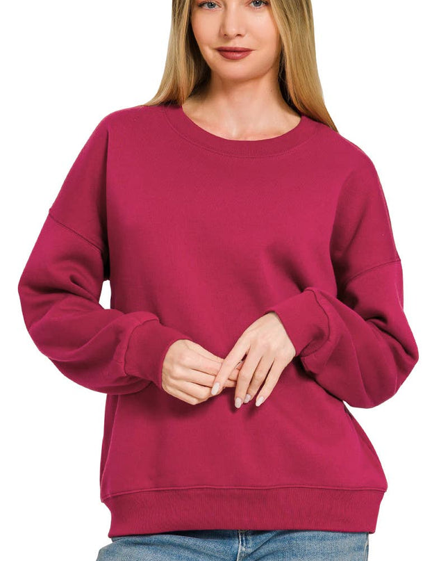 `Basic Casual Sweatshirts Zenana