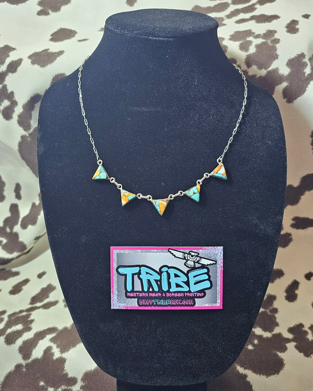 Sterling Silver Banner Necklace
