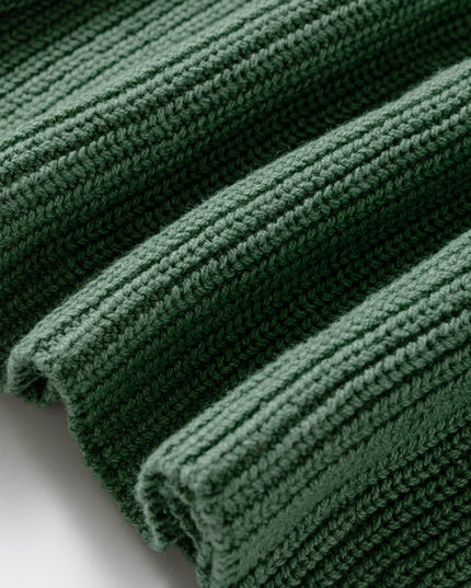 Mist Green Solid Lantern Sleeve Empire Waist Short Sweater Dress