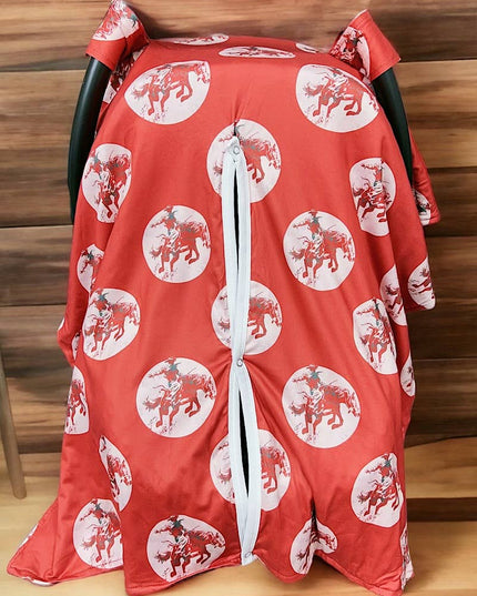 RED HORSE RIDER PRINTED CAR SEAT COVER. ZYTB65153004 M