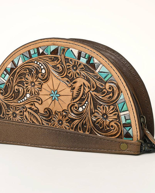 ADBG1433A Taco Hand Tooled Genuine Western Leather Women Bag