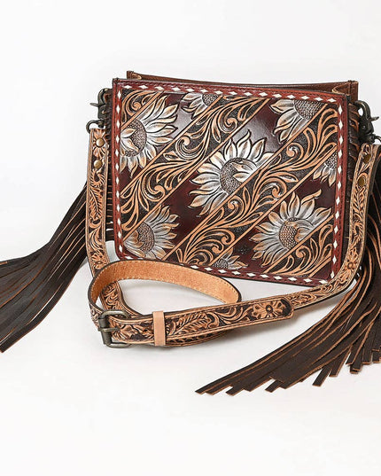 ADBG323 American Darling Hand Tooled Leather Messenger Bag