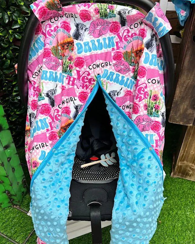 DARLIN, YEEHAW MULTI-PRINTED CAR SEAT COVER.ZYTG25153027 M