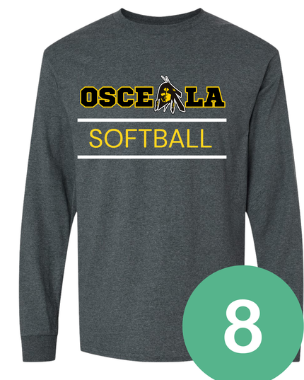 Multiple Designs Available - Osceola Softball Long sleeve T Shirt