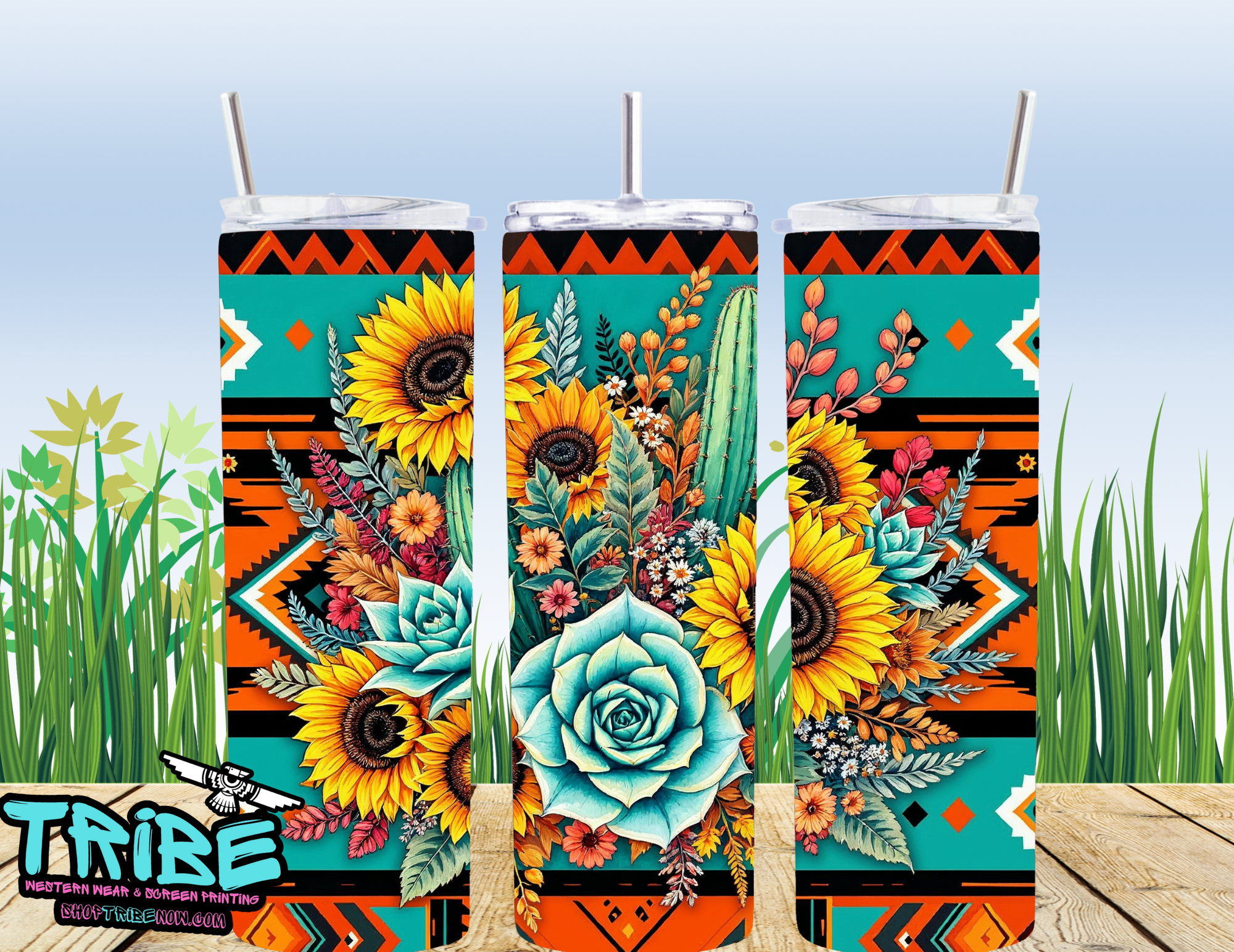 20 Oz Sublimation Tumbler with straw