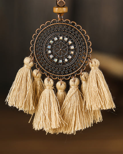 Multicolor 3pcs Bohemian Retro Tasseled Pendant Necklace