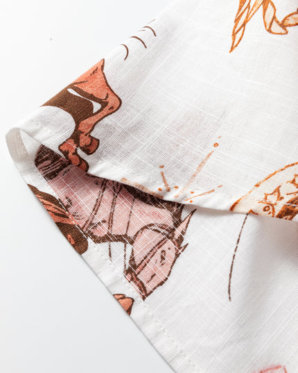 White Rodeo Cowgirl Print Western Button up Shirt