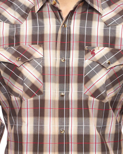 RODEO CLOTHING MEN'S PLAID LONG SLEEVE SNAP PS400l-Sept