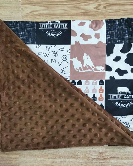 New Western Cow Brown Blanket