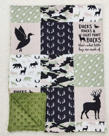 Hunting Ducks Deer Camo Newborn Baby Blanket