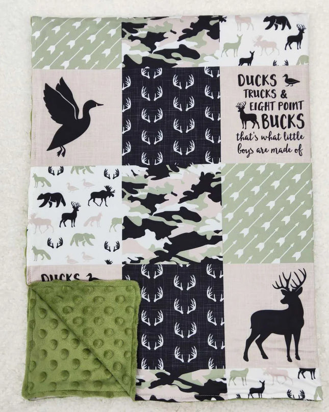 Hunting Ducks Deer Camo Newborn Baby Blanket