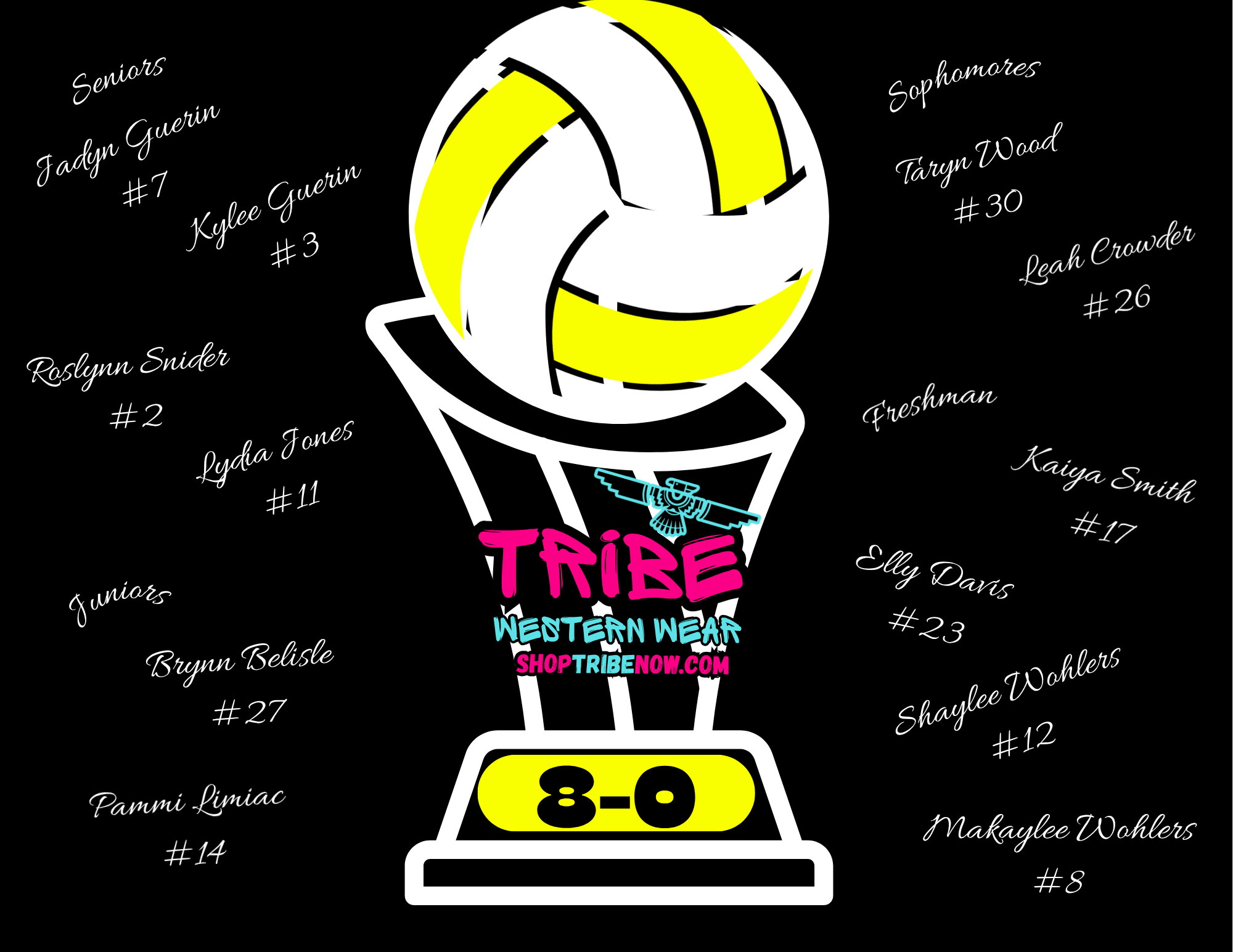 WEMO Volleyball Conference Champ Shirts  - Osceola Indians