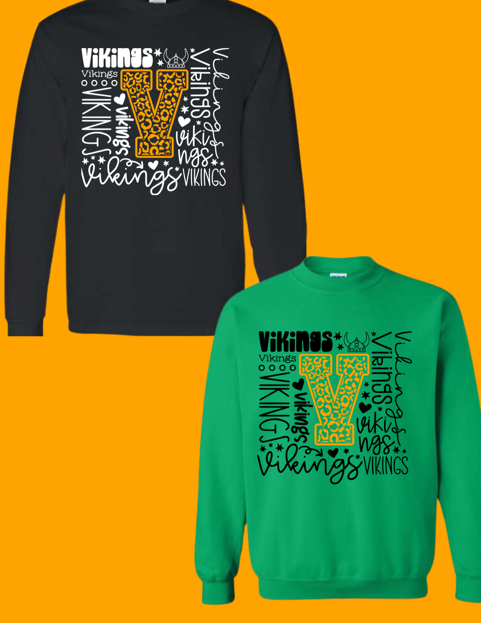 Lakeland Vikings - V - Heavy Blend™ Crewneck Sweatshirt