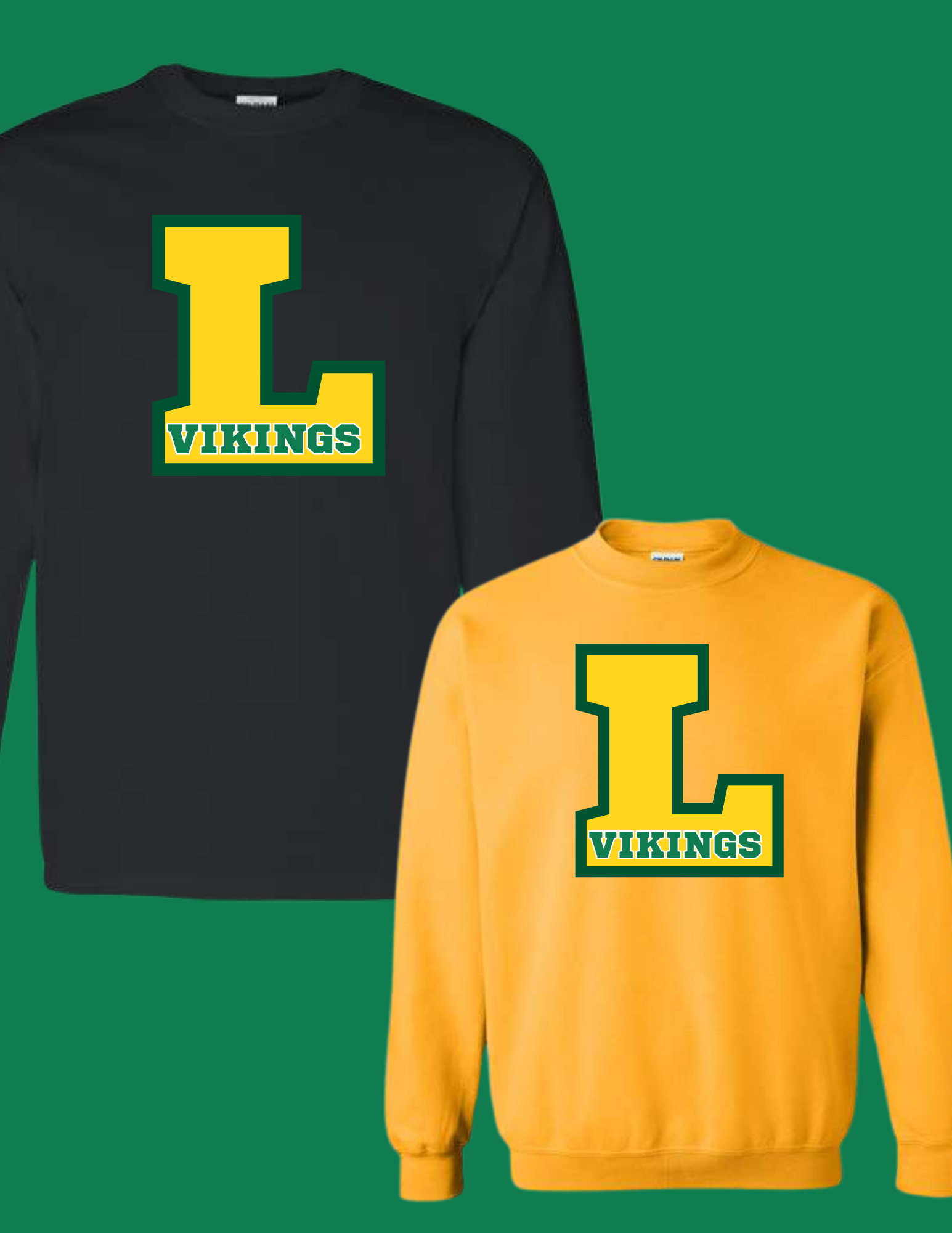 Lakeland Vikings - L-  Heavy Blend™ Crewneck Sweatshirt